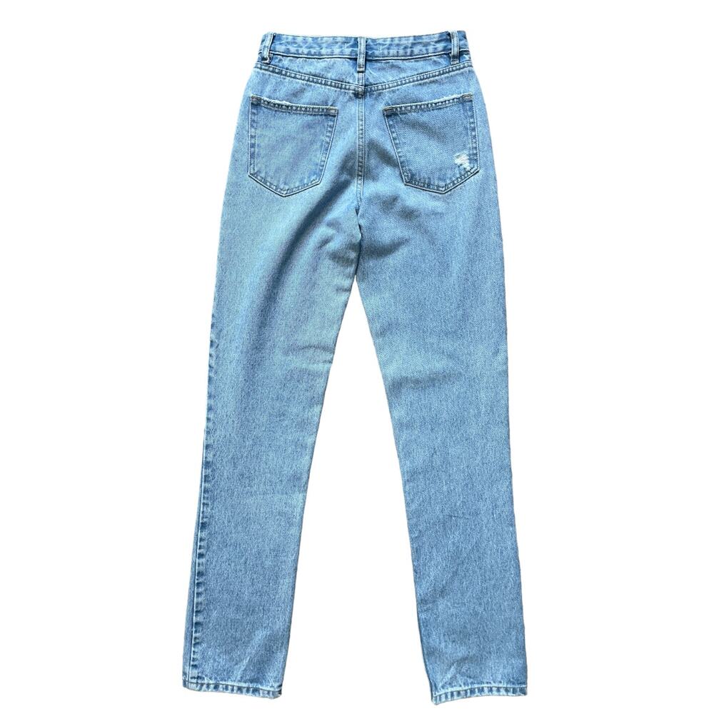 3 FOR $45 SALE | Jemina Button Fly Straight Leg Jeans Light Wash 24 NWOT - Picture 2 of 4